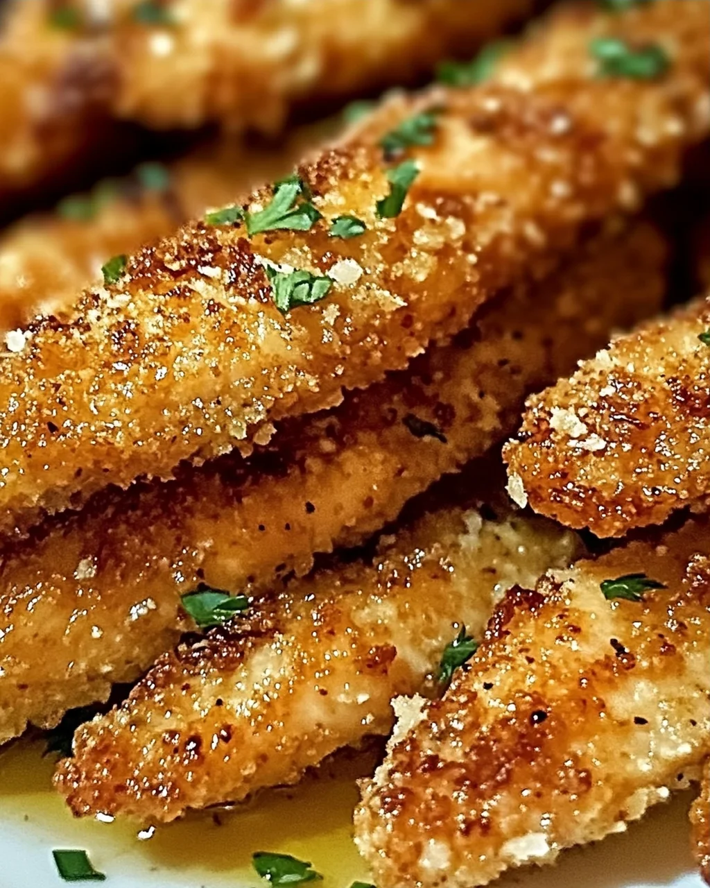 Zitronenknoblauch-Parmesan-Hähnchenstreifen schnell zubereiten