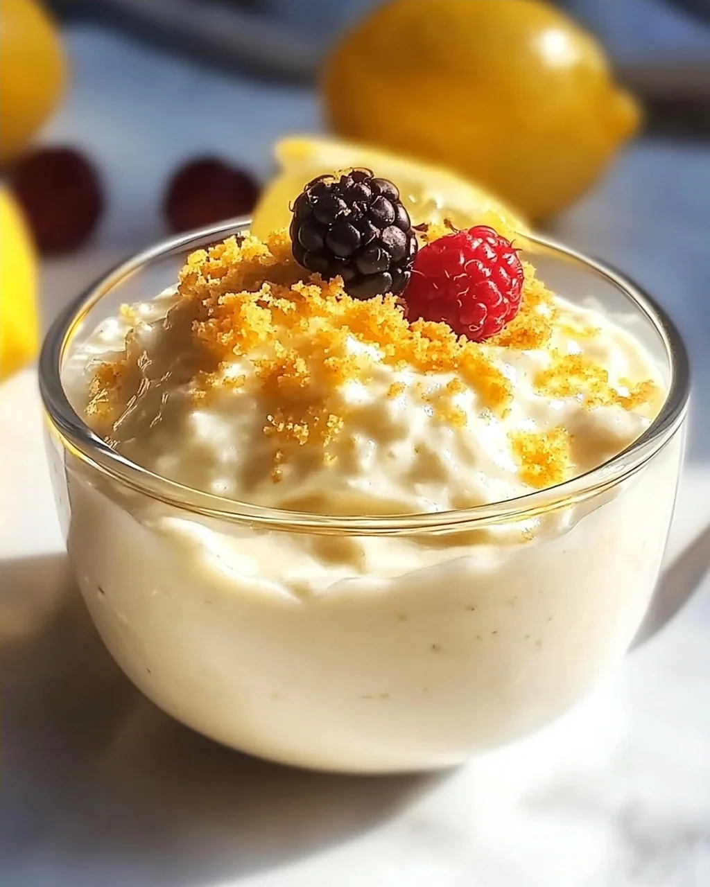Zitronenquarkpudding mit 3 Zutaten selbst gemacht